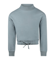 Load image into Gallery viewer, Grey Blue Cropped Sweatshirt: Size 2 to 12 Years
