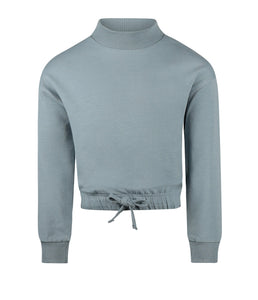 Grey Blue Cropped Sweatshirt: Size 2 to 12 Years