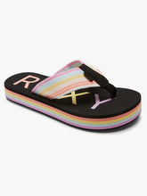 Load image into Gallery viewer, Roxy Girl “Chika Hi” Striped Flip Flops : Size 13 to 5
