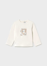 Load image into Gallery viewer, Mayoral Girls Soft Long Sleeved Shirt with Glittery Graphic on Front: Size 3 to 9 Years

