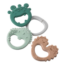 Load image into Gallery viewer, b.box Trio Teether Silicone and Beechwood Teething Ring - Color Sage
