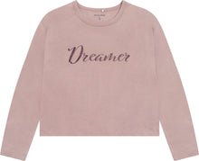 Load image into Gallery viewer, Minymo Organic Cotton “Dreamer” Glitter Graphic Long Sleeved Shirt: Size 2 to 8 Years
