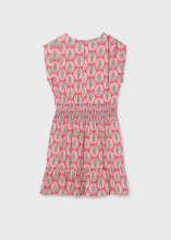 Load image into Gallery viewer, Mayoral Short Sleeve Dress with Palm Print on Pink: Size 10 to 18 Years
