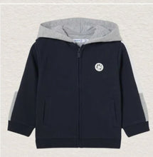 Load image into Gallery viewer, Mayoral Baby Boy Zip Hoodie in Navy/Grey: 6M to 24M
