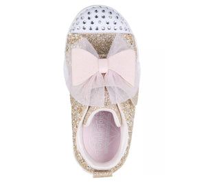 Skechers Toddler Twinkle Toes “Sweetie Bow-Diamond Collection” Sneakers: Size 5 to 10