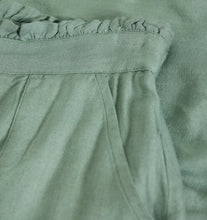Load image into Gallery viewer, Creamie Brand Chambray Shorts in Sage Green: Size 8 to 14
