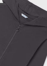 Load image into Gallery viewer, Mayoral Ribbed Hooded Zip Up in Anthracite Dark Grey: Size 10 to 18 Years
