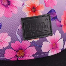 Load image into Gallery viewer, Deux Par Deux Baseball Cap “Printed Flowers” Size 6/24M to 7/12 Years
