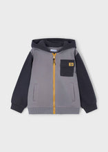 Load image into Gallery viewer, Mayoral Boys Zip Up Hoodie in 2 Tone Grey: Size 2 to 9
