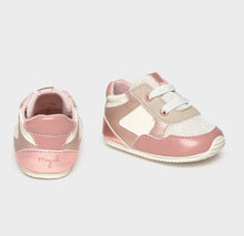 Load image into Gallery viewer, Mayoral Baby Sneakers In Pink,Brown, and White: Size 16 - 18 (2-5M - 7-9M)
