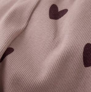 Creamie Brand Long Sleeved Dress with Heart Print: Size 2 to 7Years