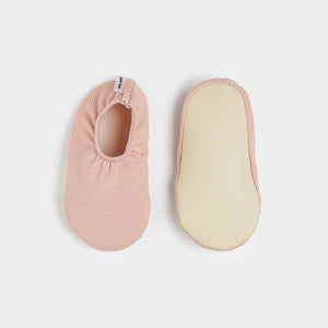 Petite Lem Girls Rose Quartz Ribbed Swim Slippers