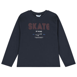 Mayoral Boys Long Sleeved “Find The Wolf” Lenticular Graphic Tee on Navy : Size 2 to 9 Years