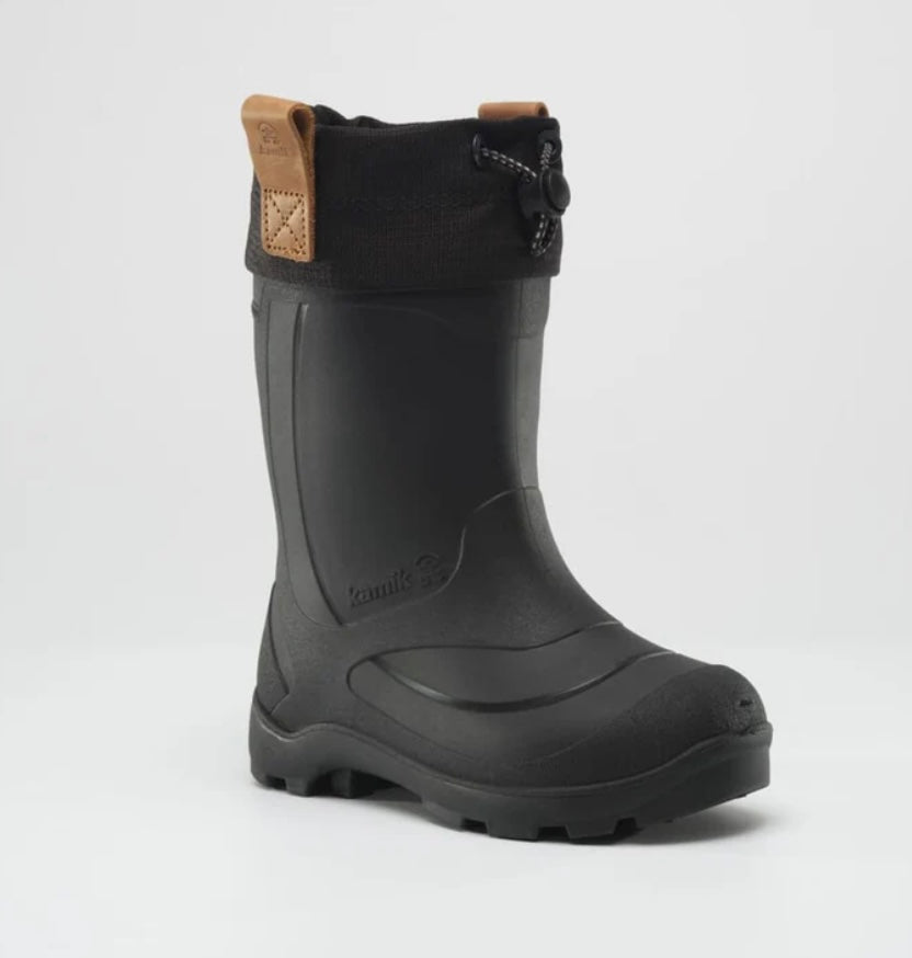Kamik Tundra Jr Winter Boot in Black: Toddler Size 8 to Youth Size 6