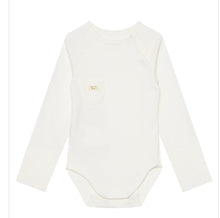 Load image into Gallery viewer, Mayoral Baby Long Sleeved Side Snaps Onesie in White: Size 0M to 18M
