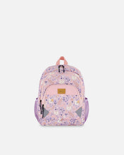 Load image into Gallery viewer, Deux Par Deux Backpack Lilac Cat Print
