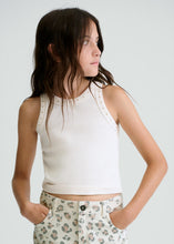 Load image into Gallery viewer, Mayoral Ribbed Tank Top in White with Crystals Detail: Size 8 to 18 Years
