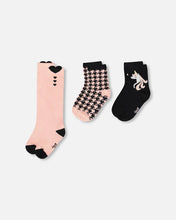 Load image into Gallery viewer, Deux Par Deux 3 Pack Socks - Unicorn/Argyle/Heart: Size 3/4 to 10/12 Years
