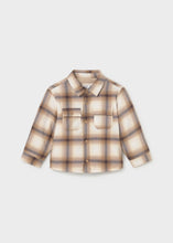 Load image into Gallery viewer, Mayoral Plaid Sherpa Lined Shacket in Beige: Size 2 to 4 Years
