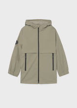 Load image into Gallery viewer, Mayoral Water Proof Hooded Rain Jacket in Dark Sand: Size 8 to 18Years
