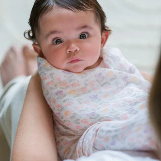 Aden + Anais Silky Soft Classic Muslin Cotton Swaddle Blanket Petit Tulip Print