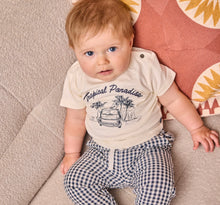 Load image into Gallery viewer, Short Sleeved Shirt with “Tropical Paradise” Print: Size 6/9M to 6 Years
