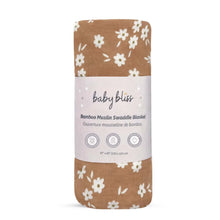 Load image into Gallery viewer, Extra Large Organic Cotton/ Bamboo Swaddle Blanket in Cinnamon Daisy
