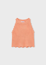 Load image into Gallery viewer, Mayoral Ribbed Halter Top in Orange: Size 2 to 10 Years
