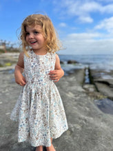Load image into Gallery viewer, Vignette “Tilly” Dress in Blue Flower: Size 2 to 8 Years
