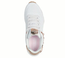 Load image into Gallery viewer, Skechers “She’s Charming” Sneakers in White/Rose Gold: Size 10 to 4
