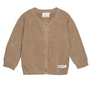 Enfant Baby Organic Cotton Knit Cardigan in Oatmeal : Sizes 3M to 18M