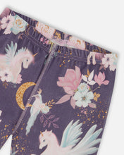Load image into Gallery viewer, Deux Par Deux Organic Cotton Two Piece Printed Pajama Set With Unicorn: Size 2 to 12 Years
