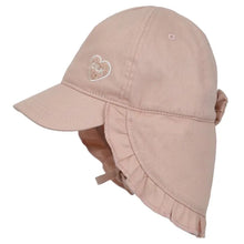 Load image into Gallery viewer, Calikids Baby Ball Cap with Neck Flap in Pink Clay: Size 3M to 3 Years
