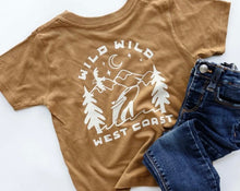 Load image into Gallery viewer, Roo &amp; Crew “Wild, Wild West Coast” 100% Cotton Tee in Brown: Size 6M to Medium
