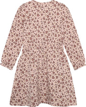 Load image into Gallery viewer, Minymo Ribbed Organic Cotton Heart Print Dress: Size 2 to 8 Years e
