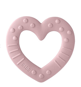 BIBS Baby Bitie Heart Teething Toy in Pink Plum