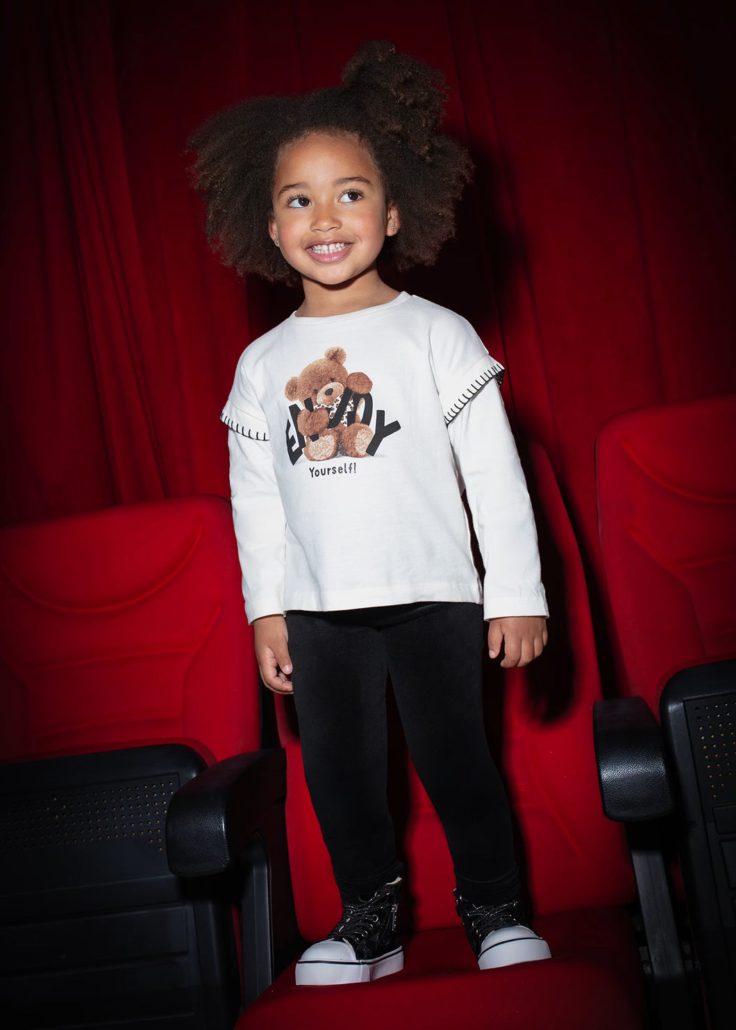 Mayoral Girls Velvet Leggings in Black : Size 2 to 9