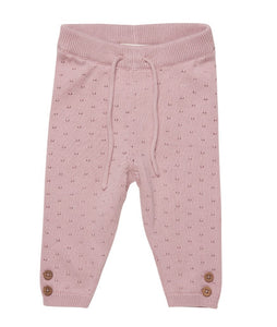 Fixoni Baby Organic Cotton Knit Pants in Pink