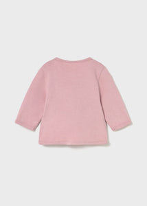 Mayoral Long Sleeved Cotton Shirt in Soft Pink: Sizes NB to 12M