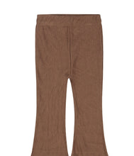 Load image into Gallery viewer, Girls Brown Corduroy Flare Leggings: Size 6M to 6 Years
