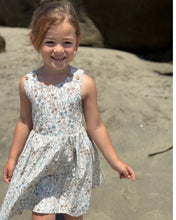 Load image into Gallery viewer, Vignette “Tilly” Dress in Blue Flower: Size 2 to 8 Years
