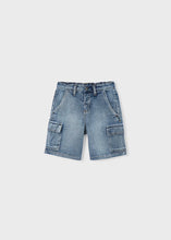 Load image into Gallery viewer, Mayoral Boys Denim Shorts in Dark Wash: Sizes 2 to 9 Years
