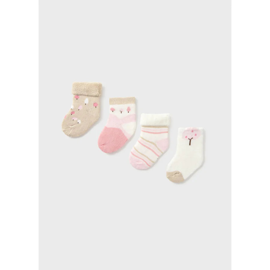 Mayoral Baby Girl Socks 4 Pack: Size 0M to 18M