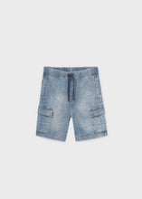 Load image into Gallery viewer, Mayoral Junior Boys Cargo Denim Shorts: Sizes 8 to 18 Years
