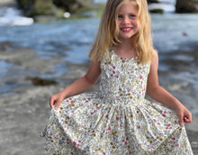Load image into Gallery viewer, Vignette “Tilly” Dress in Pink Flower : Size 2 to 8 Years
