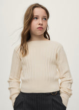 Load image into Gallery viewer, Mayoral Girls Ribbed Knit Long Sleeved Top in Cream: Sizes 8 to 18
