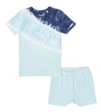 Load image into Gallery viewer, Coccoli Blue Tie Dye T-Shirt and Shorts Pajama Set: Size 5 to 12 Years
