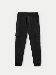 Mayoral Fleece Cargo Style Joggers in Black: Size 8 to 14 Years