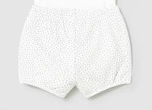 Load image into Gallery viewer, Mayoral Soft Cotton Shorts With Geese Footprint Print: Sizes 0M to 4-6M
