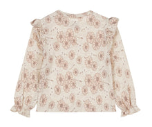 Load image into Gallery viewer, Baby Girl Pale Pink Daises Shirt with Ruffle Detail: Size 9M to 24M
